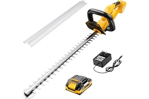 EWORK 20V Cordless Hedge Trimmer 22-Inch Electric Bush Trimmer, 5/8" Cutting Capacity, Battery Powered Lightweight Handheld Shrub Trimmers with Battery and Charger for Garden, Yard