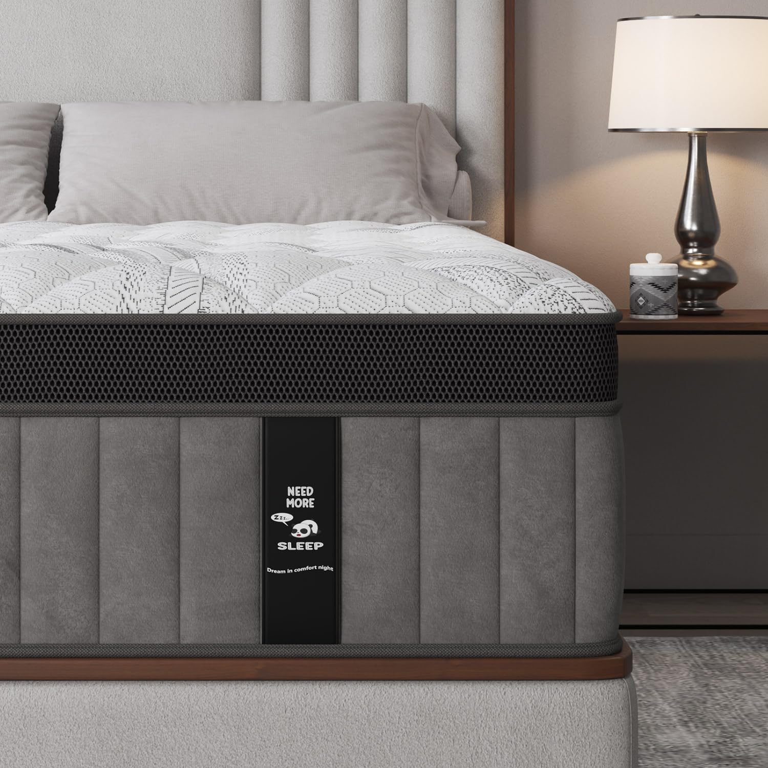 Photo 1 of *Damage to box* Queen Mattress,14 Inch Hybrid Mattress Queen Size with Memory Foam & Pocket Springs,Medium Firm with Cooling Top Layer,Pressure Relief & Motion Isolation,Mattresses in a Box,CertiPUR-US Certified