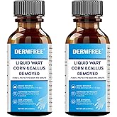 DERMFREE LIGUID WART Remover,Fast Action,17% salicylic Acid, Plantar, Common, Flat Wart,Corn, Callus,1floz(30mL)-2 Bottles