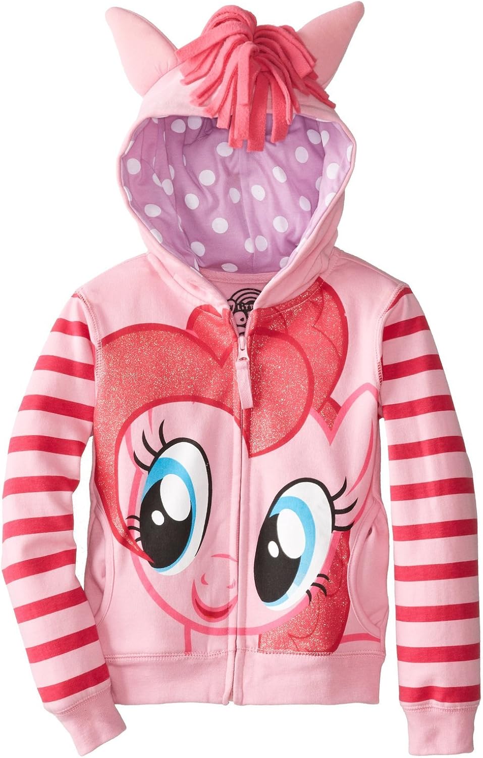 My Little Pony Big Girls Zip-up Hoodie: Clothing