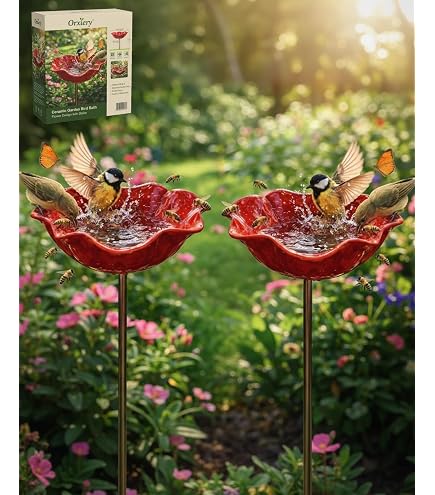 Amazon.com: Orxiery Handmade Metal Flower Garden Stake with Bee