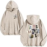 Zoemghc Graphic Hoodies for Men Vintage Hoodie Funny Oversize It Is What It Is Streetwear Hooded Sweatshirt Pullover Tops