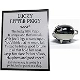 Ganz Lucky Little Pig With Story Card (Pig Measures about 3/4 long) Wall Art Figurine