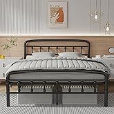Metal Full Size Bed Frames with Headboard , No Squeak & 1500lbs Heavy Duty Support | Metal Bed Frame Full with Footboard | Tool-Free 20-Min Assembly, No Box Spring Needed, Underbed Storage