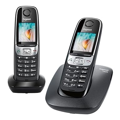 Gigaset C620 DUO Schnurlostelefon (Französische Variante, Anschluss für das französische Telefonnetz) schwarz