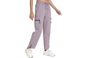 bepopotan Quick Dry Women's Cargo Pants with Pockets Lightweight Hiking Joggers for Workout Athletic Casual Outdoor Camping