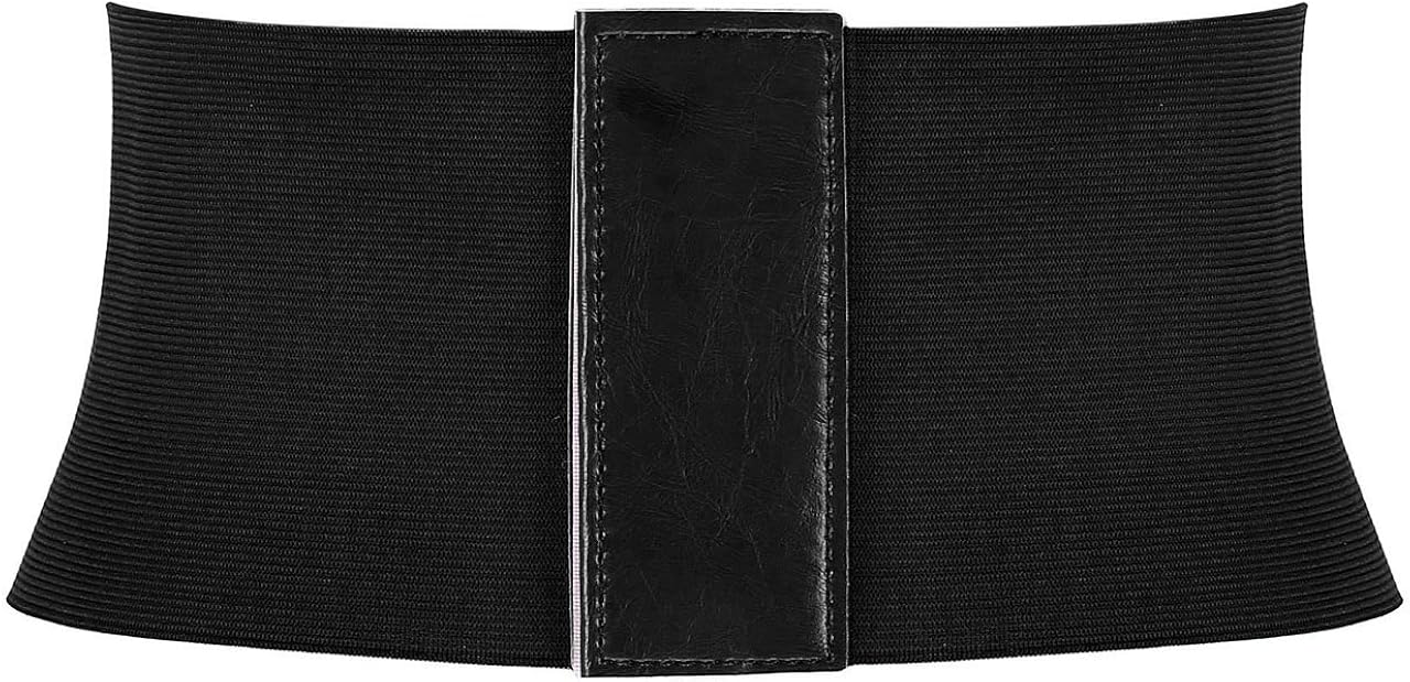 Ayliss Women Elastic Wide Band Tied Waspie Corset Waist Cincher Belt, Black at  Women’s Clothing store