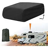 MIYIMORE RV Air Conditioner Cover, Heavy Duty 600D Waterproof Dustproof Oxford Cloth Cover for Camper Travel Trailer Roof A/C, Suitable for Dometic Brisk II, Outside RV A/C Protective Accessories