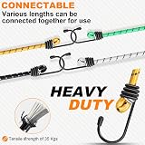 Kiprim Heavy Duty Bungee Cords with Hooks 10 Pack Mixed Sizes for Cargo Tie Down view 4