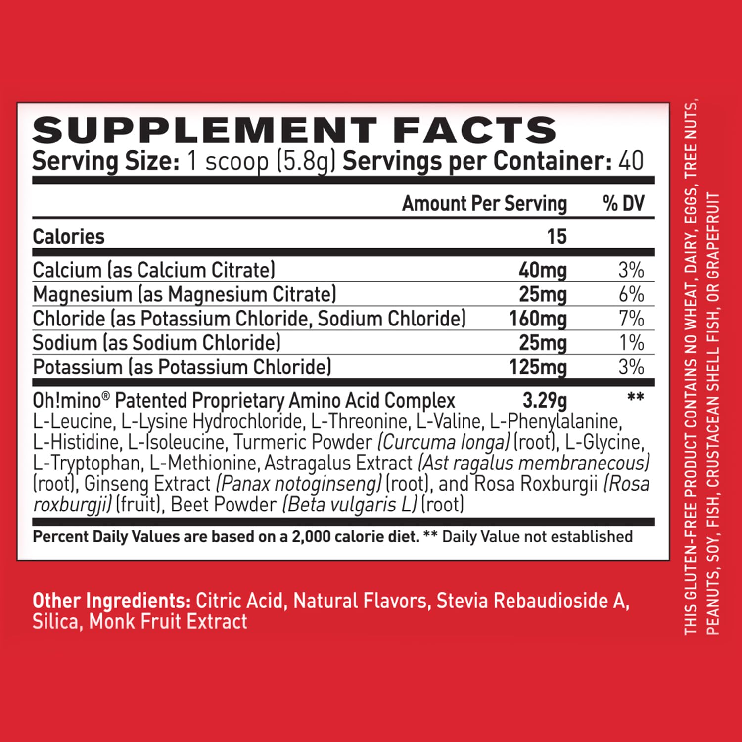 Oh!mino Essential Amino Acids Supplement. Tropical Splash, Stimulant-Free Powder. All 9 EAAs, BCAAs and The Perfect Amino for Workouts, Amino Energy, and to Build Muscle, and Recover Faster.