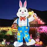 12FT Easter Inflatables Bunny Outdoor Decorations,Giant Easter Blow Up Yard Decoration, Easter Inflatable Bunny Decor for Yard,Party,Lawn