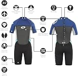 Osprey Origin Shorty 3mm Wetsuit Short Sleeve Blue XS Men’s Surfer Diving view 8