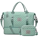 Weekender Bags for Women Travel Duffle Bag with Shoe Compartment Overnight Carry On Duffel Bag Gym Tote Bag with Toiletry Bag