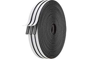 CLOUDBUYER Adhesive Foam Tape-3 Rolls, Total 59 Feet Long 1/4 Inch Wide X 1/8 Inch Thick, Weather Stripping for Doors and Window High Density Foam Seal Tape Sliding Door Weather Strip,（3 X 19.7 Ft Each）