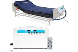 MedVance Medical Low Air Loss Mattress Replacement System with Alarm, 8 Inch with Quilted Cover Fully Digital with Remote Control, Firm Option - Blue, I Count (Pack of 1)
