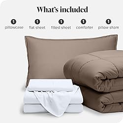 Bare Home Bed-in-A-Bag 5 Piece Comforter & Sheet