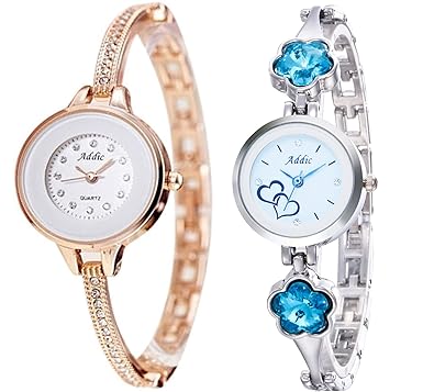 Combo of 2 Amazing Analogue White Dial Women's Watches