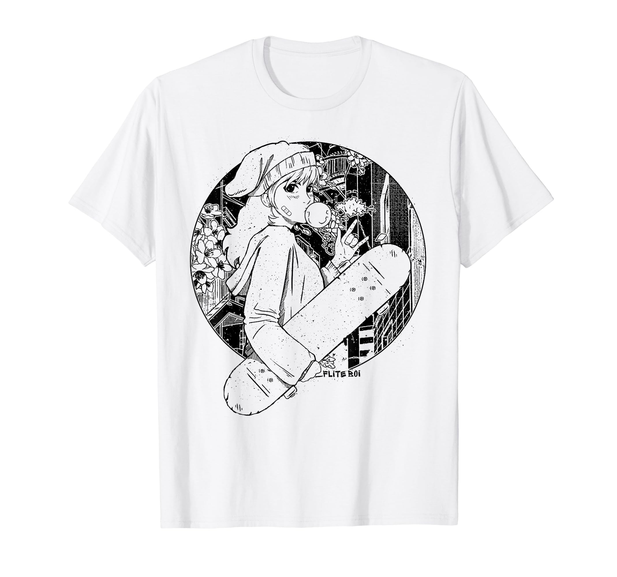 Flite Boi - Skateboards - Anime Skateboard Girls Graphic T-Shirt