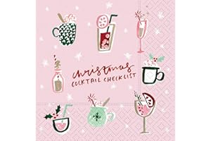 Design Design 624-10188 Christmas Cocktail Napkins, 9-inch Square (Christmas Cocktail Checklist)