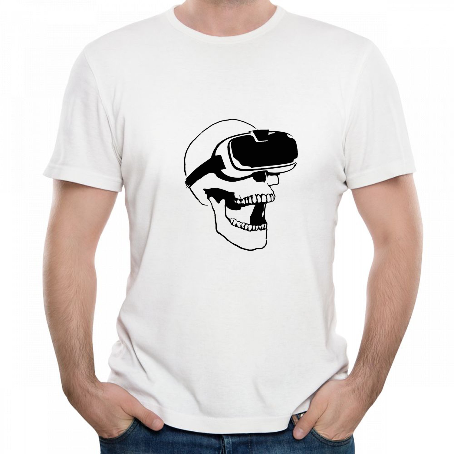 Skull Vr Headset Virtual Reality Gamer Video Game Graphic T Shirt 7525