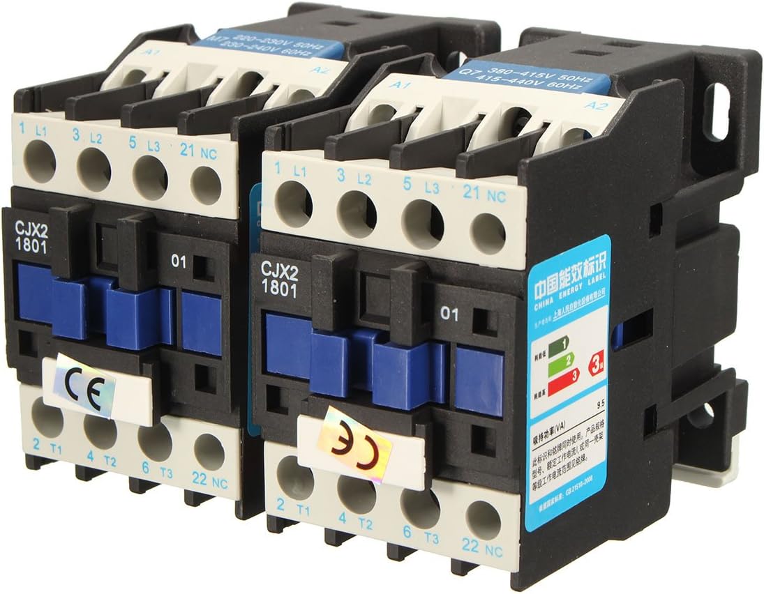 KUNSE Cjx2-1801 Ac 220V/380V 18A Contactor Motor Starter Relay 3 Pole+1Nc Coil 4Kw 7.5Kw-220V