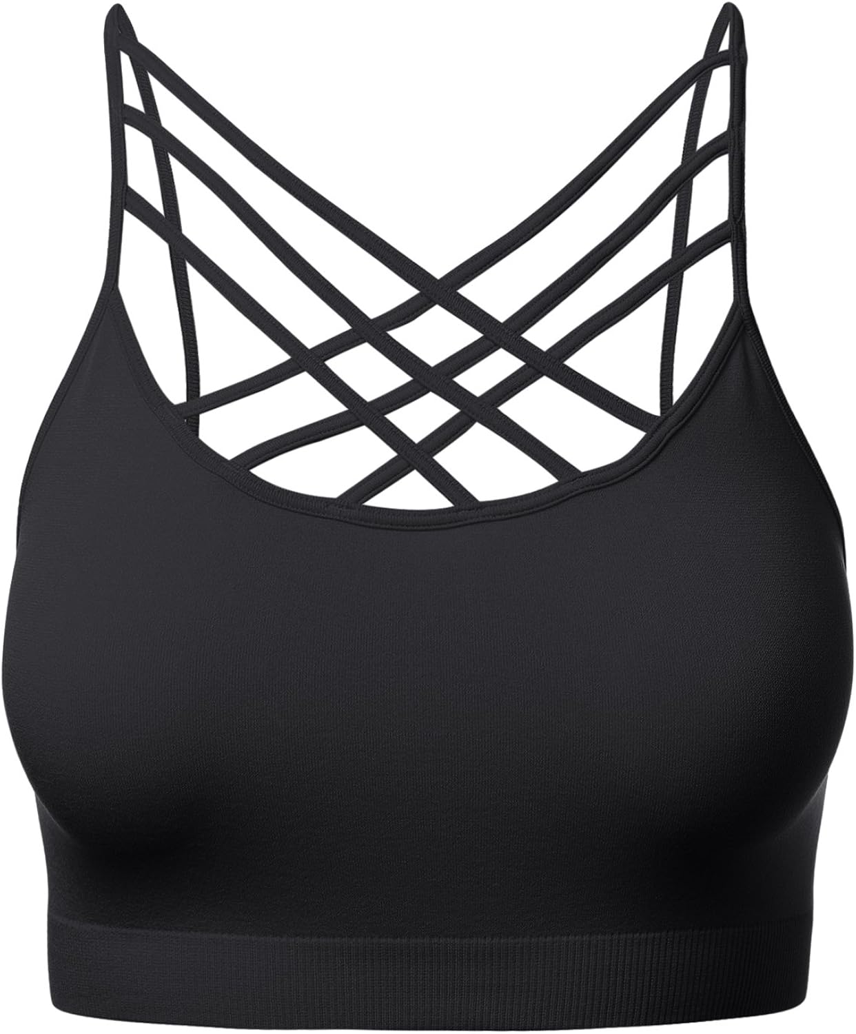 Women's Novelty Bras Seamless Triple Criss-Cross Front Bralette Sports Bra at  Women’s Clothing store