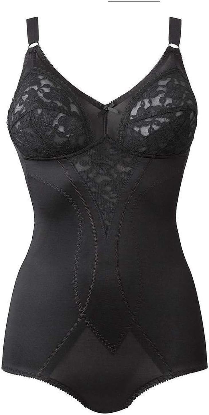 CHARNOS Non Wired Panty Corselette Floral Black