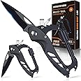 Multitool Carabiner with Pocket Knife, Gift for Men Him Dad Husband, 6-in-1 Multitool with EDC Carabiner,Bottle Opener,Window