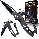 Multitool Carabiner with Pocket Knife, Gift for Men Him Dad Husband, 6-in-1 Multitool with EDC Carabiner,Bottle Opener,Window