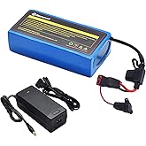 Zrpownum1 24V 7Ah Lithium Battery with 29.4V 2A Charger, 24 Volt Rechargeable Battery for DIY Projects (24V7ahSamsung Cells)