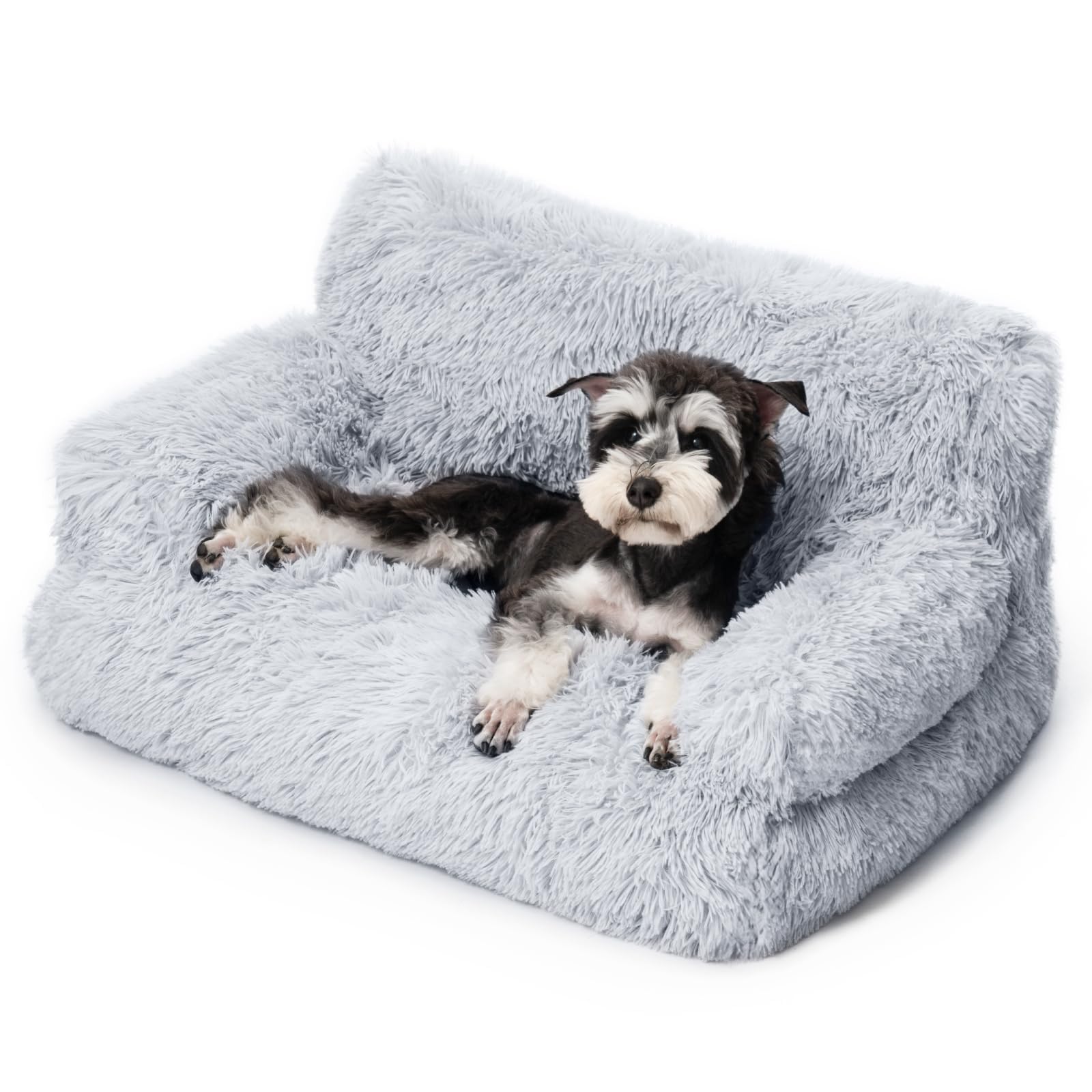Photo 1 of **NOT PUT TOGTHER** Mewoo Dog Couch, Small Dog Bed with Removable Washable Cover, Cute Cat Couch for Pets, Cat Beds for Indoor Cats with Anti-Slip Bottom (Grey)