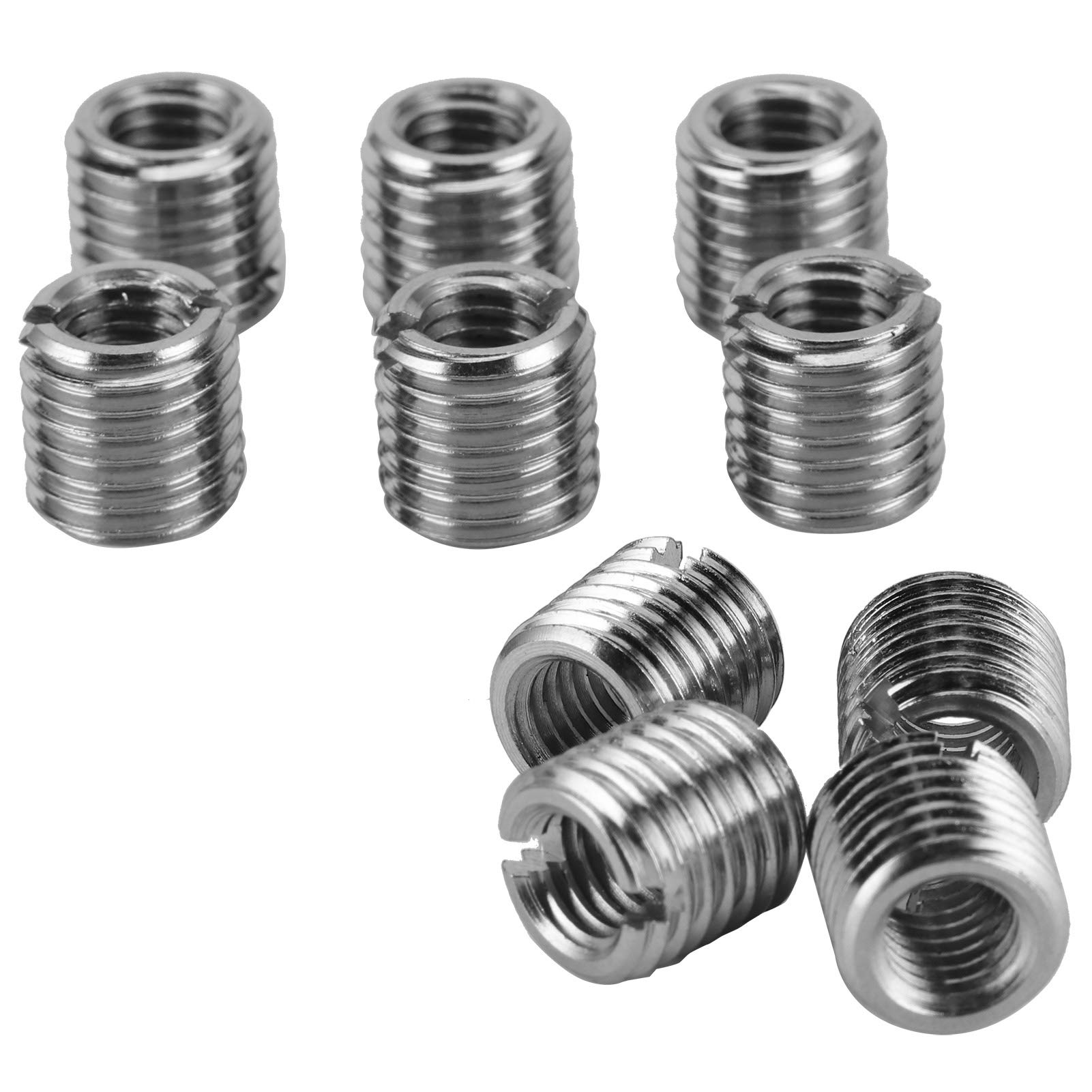 Self Tapping Thread Insert, Externally Threaded Insert, Inner M8 X 1.25 Outer M12 X 1.5 Length 12mm Hardware Fasteners for Thread Repair Tool
