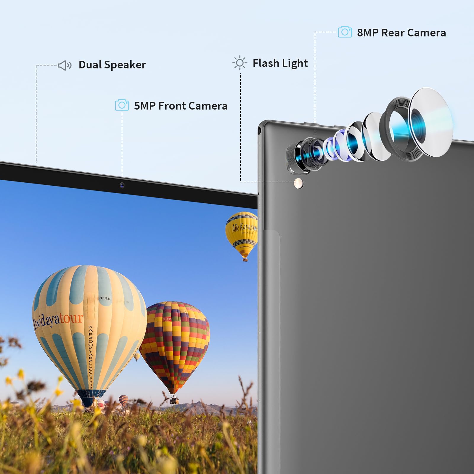 Android Tablet with Keyboard,10 inch Android 14 Tablets, 12GB RAM 128GB ROM, 1TB Expand, 8000mAh, 2.4G/5G WiFi, Bluetooth, GMS Certified, with Case, Mouse, Stylus Tablet PC (Black Case)