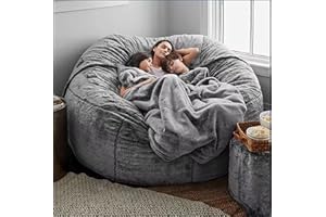 GYTGWE Giant Fluffy 𝐁𝐞𝐚𝐧 𝐁𝐚𝐠 𝐂𝐡𝐚𝐢𝐫 𝐟𝐨𝐫 𝐀𝐝𝐮𝐥𝐭𝐬 5FT - Oversized Lounge Sofa with Large Size and Plush Feel - Ideal for Adults - no Bean Bag Fillerno
