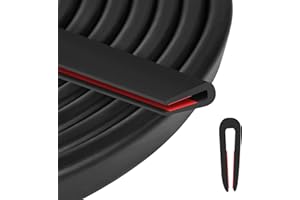 ToLanbbt Rubber Edge Trim U Channel, Self Adhesive Sheet Metal Edge Guard Protector, EPDM Seal Strip for Car Doors, Steel Pla