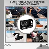 The Real Touch Black Nitrile Disposable Gloves Large 100 Count view 7