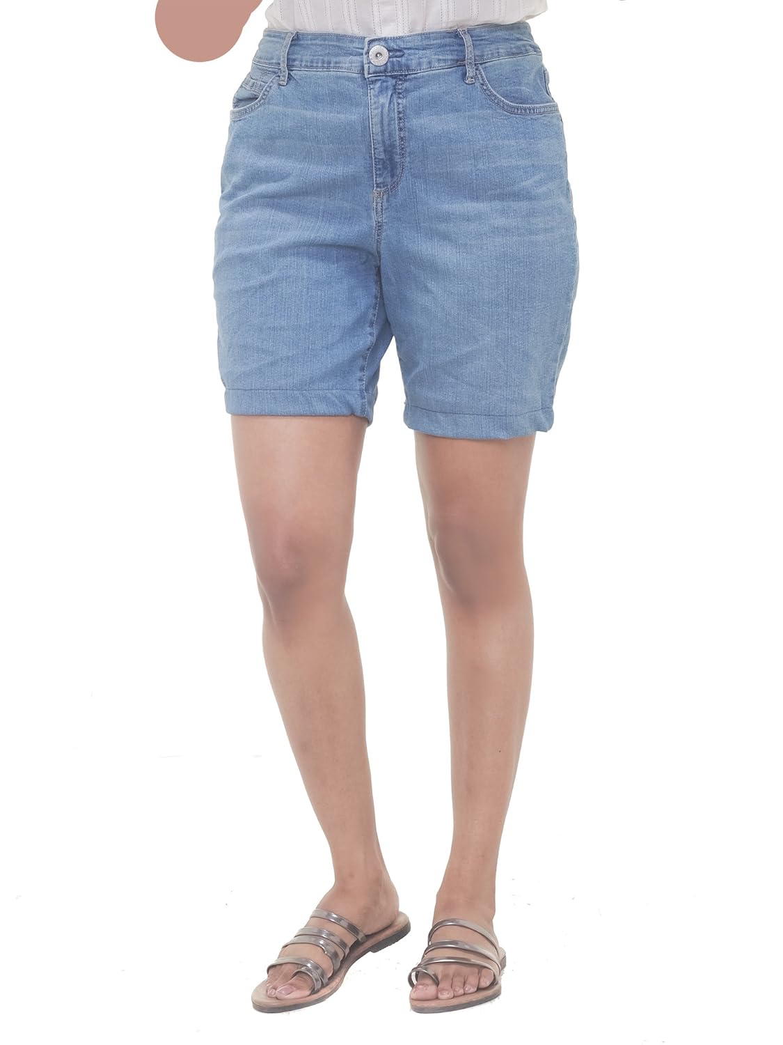 twist womens blue solid cotton lycra strech shorts with contrast & free shipping