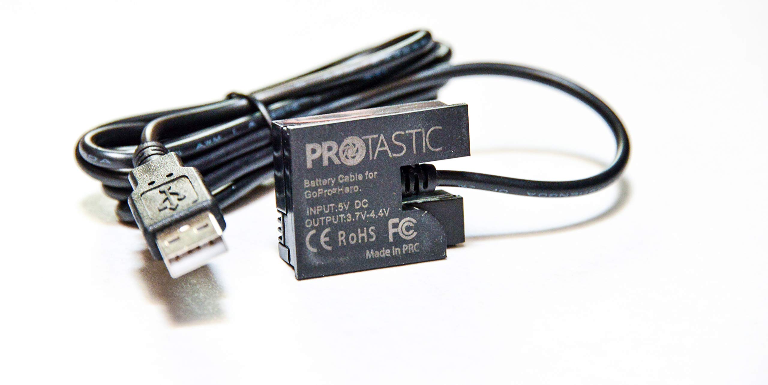 PROtastic Battery Eliminator USB Power Cable for GoPro Hero3 and Hero3+ Action Cameras