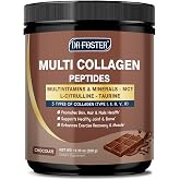 DRFOSTER Multi Collagen Peptides Powder, Chocolate, 35 Servings | Type I, II, III, V, and X Collagen with Multivitamins and Minerals for Skin, Hair, Nails, and Joints, Non-GMO