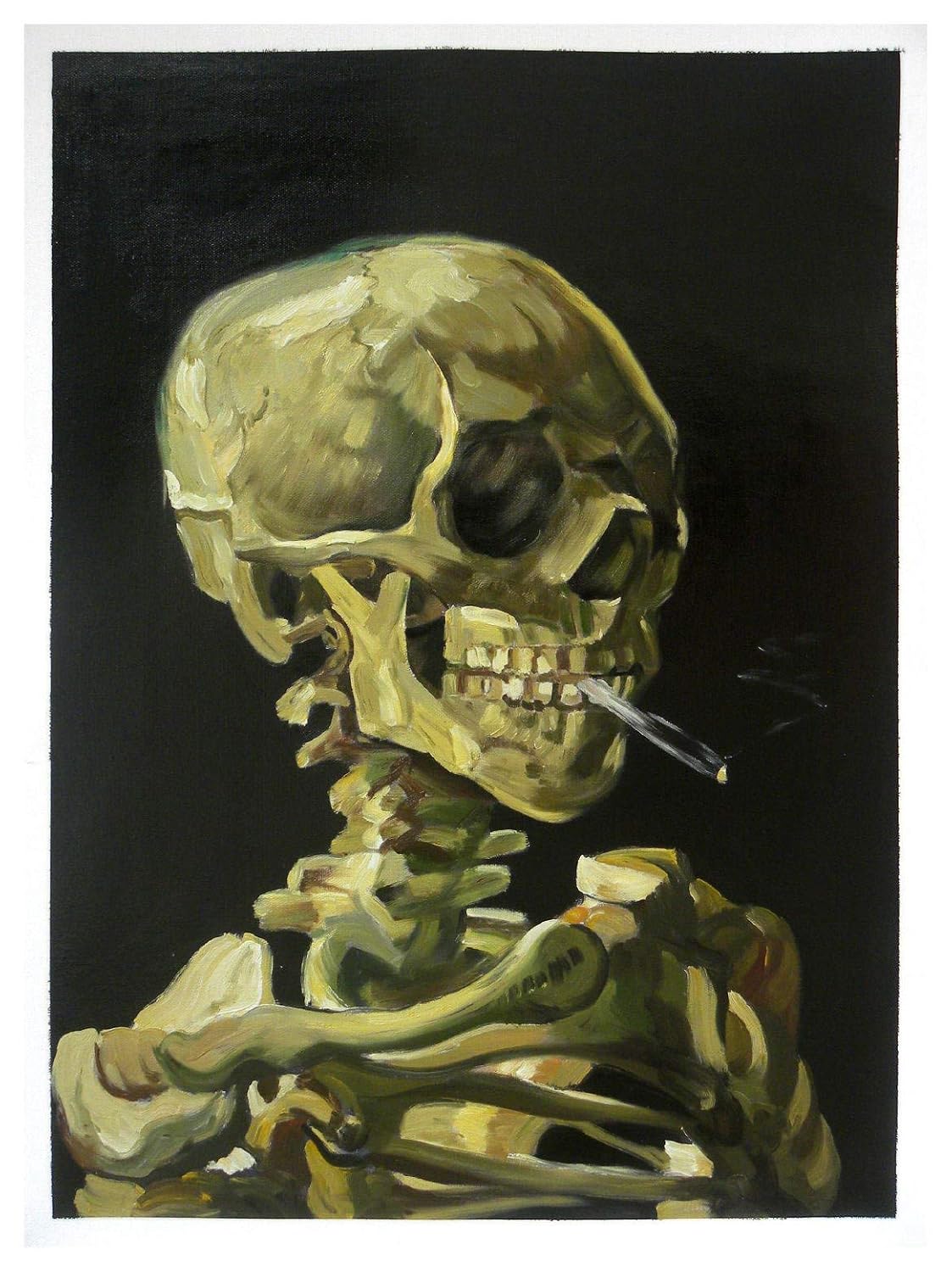 skull painting van gogh