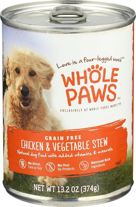 Whole Paws Chicken Vegetable Stew Dog Food Grain Free 13 2 Oz Amazon Ca Pet Supplies