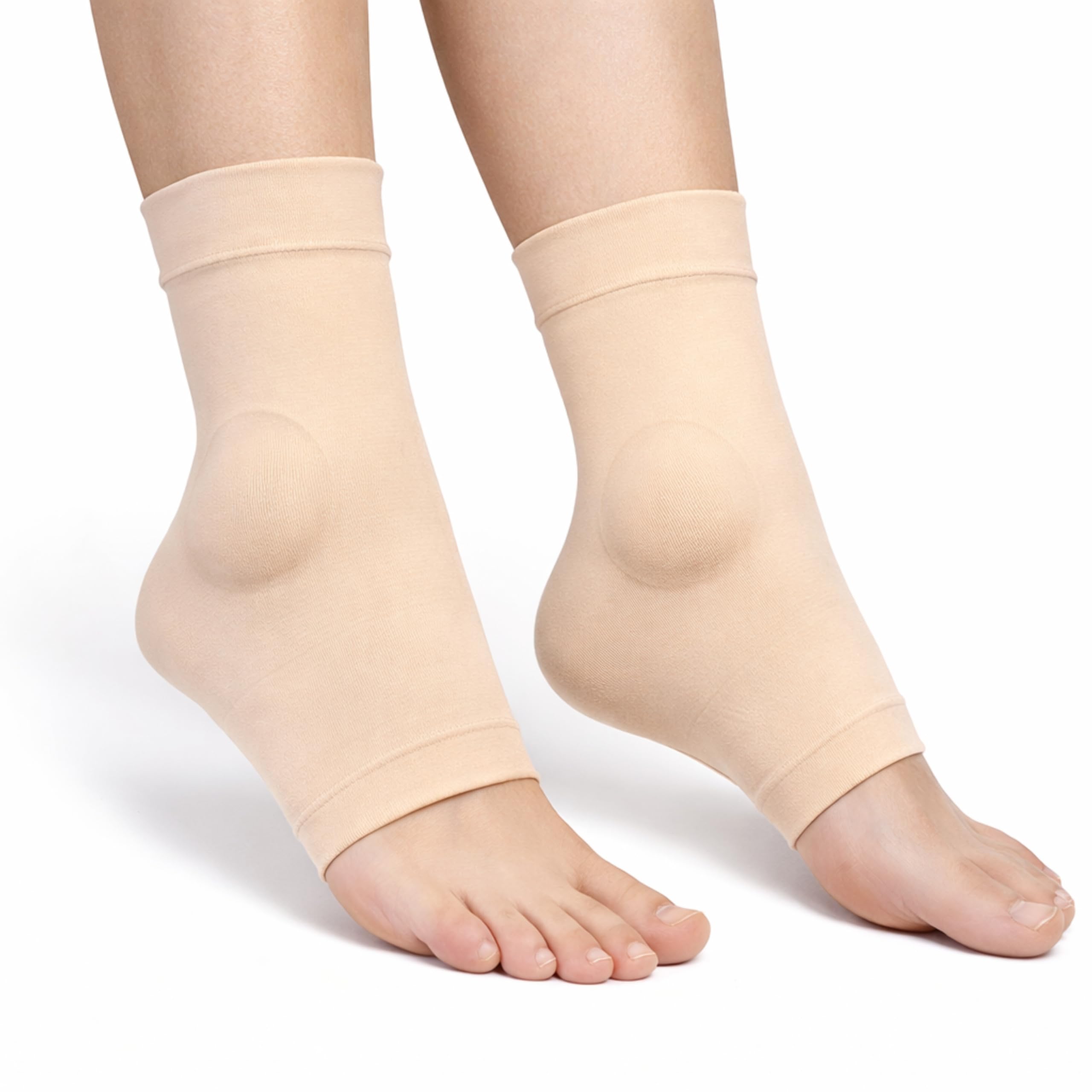PediGel Gel Ankle Sleeve with Protective Gel Pad – Ankle Bone Protector for Shoe Friction Relief – Soft Elastic Ankle Support Cushion (2 Pack)