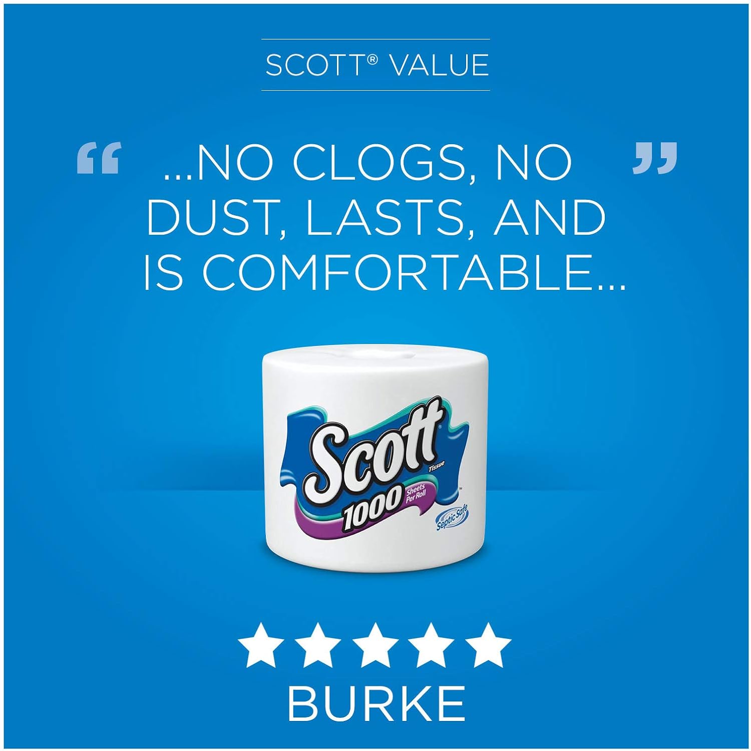 Scott 1000 Sheets Per Roll Toilet Paper, 4 Packs of 8 Rolls (32 Rolls Total) Bath Tissue: Health & Personal Care