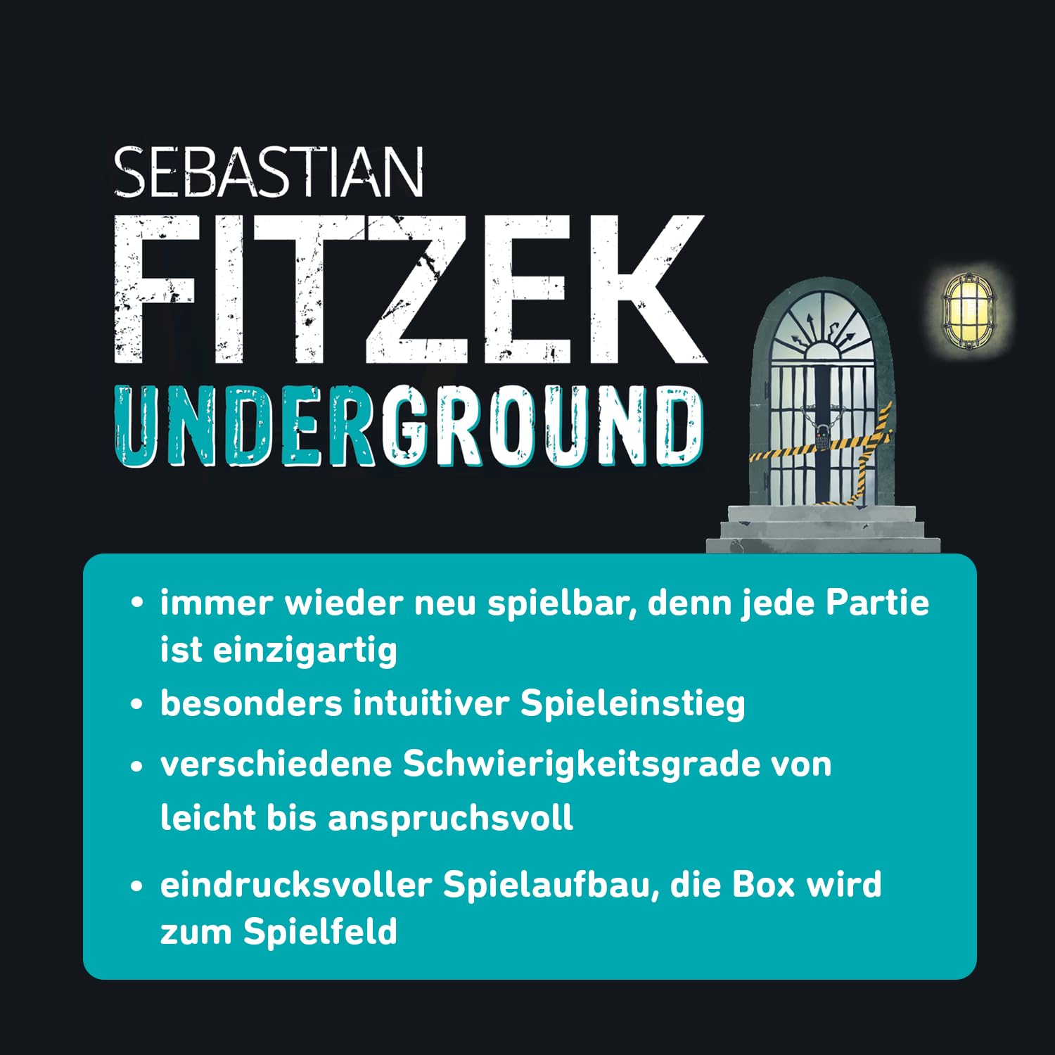 moses. Sebastian Fitzek Underground, innovatives 3D-Thriller-Spiel für Escape-Game Fans, kooperatives Gesellschaftsspiel von Marco Teubner mit verschiedenen Schwierigkeiten, ab 12 Jahren 6