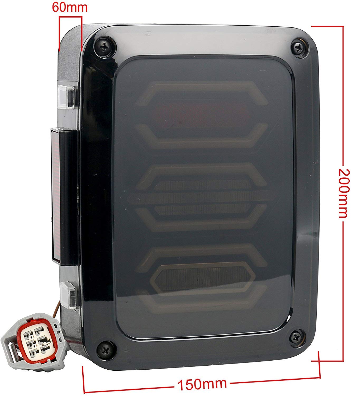 Buy YaeTek Smoked LED Tail Lights Wrangler Taillights Reverse Light Real Back Up Turn Signal