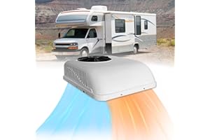 TREELIGO RV Rooftop Air Conditioner w/Heat 12 Volt, Campervan 9000BTU 12V Air Conditioner, Rapid Cooling 12 Volt Air Conditioner Rooftop APU 2 in 1 for Van, RV, Yacht, Golf Carts, Ambulance