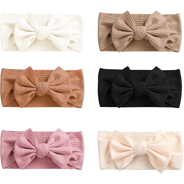 LittleJoJo Bandeaux et nœuds en nylon pour bébé fille