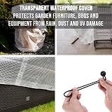 SolaDirect Clear Reinforced Tarpaulin 100GSM 2 x 3 m with 4 Ball Bungees view 3