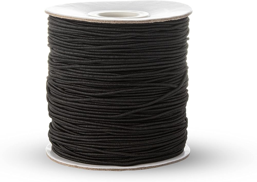 Realm Elastic Cord Black White 1mm 1.5mm 2mm 3mm Craft Stringing