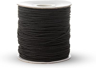 Realm Elastic Cord Black White 1mm 1.5mm 2mm 3mm Craft Stringing